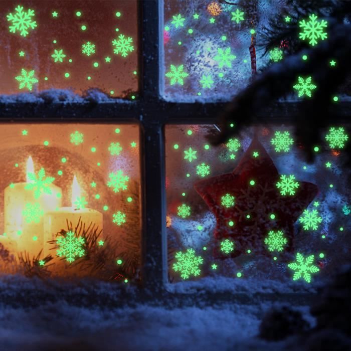 Être compliquée et lumineux de Noël Autocollant Vinyle 12 Couleurs 5 Tailles Fenêtre Autocollant Mural