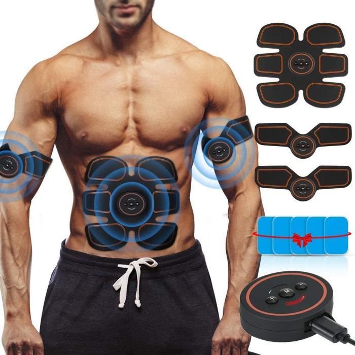 Ceinture électrostimulation ILoxin - Entraînement Abdominal EMS | 6 Modes | Rechargeable | Sculpture Musculaire