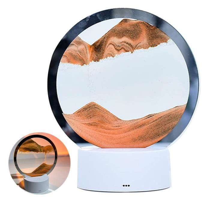 Cadre Sable Mouvant - 3D - Lampe de Table - 7 Modes Eclairage - Cadeaux