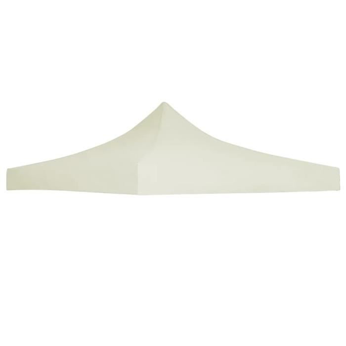 Toit de tente de réception vidaXL 3 x 3 Crème Oxford résistant aux UV Montage facile