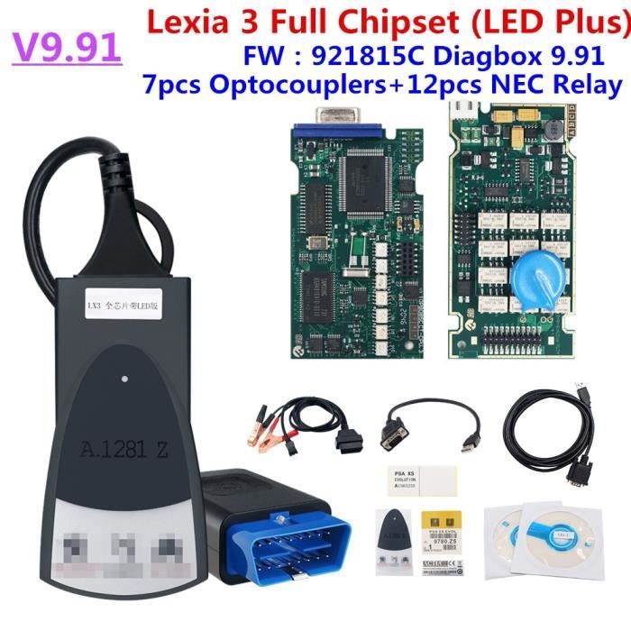 Outil de diagnostic Lexia 3 - Couleur pleine puce LED 9.91 - Firmware AVEC 921815C V9