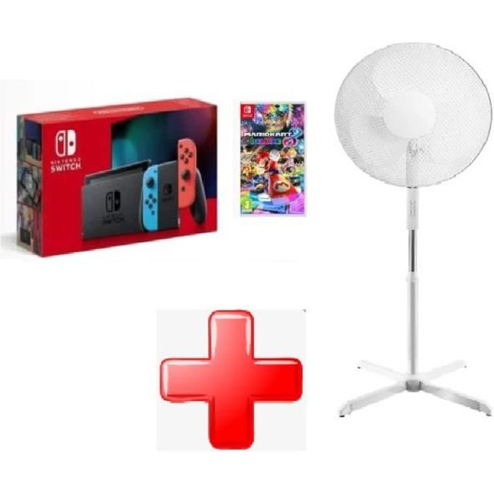 CONSOLE NINTENDO SWITCH + MARIO KART + VENTILATEUR OFFERT