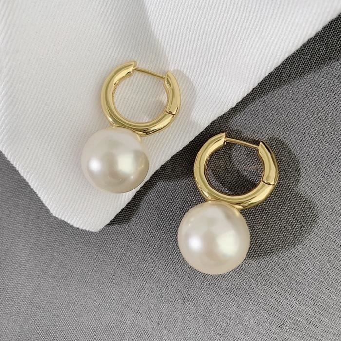 Grandes Boucles D'oreilles Pendantes Perles Fantaisie Et Métal - Occasion En Parfait état - Style Bohème