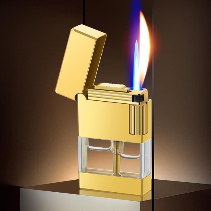 Briquet De Bureau Décoratif En Métal – Rechargeable, Allumage Par Poussée, 4 Flammes, Butane (non Inclus) – Idéal Maison, Bureau, Cadeau - 12