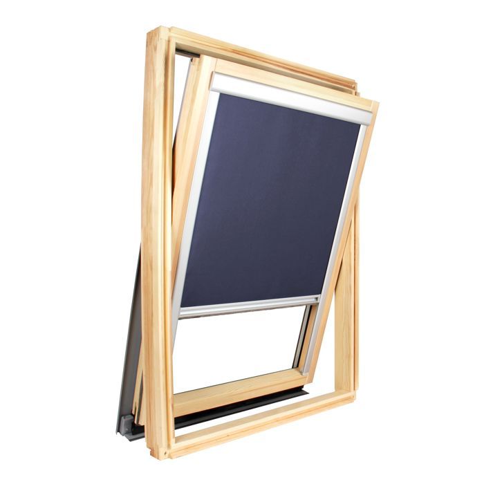 V Store Roto Store Compatible ROTO ® - Vitrage H83.5 X 60cm - Bleu - Cdiscount Maison