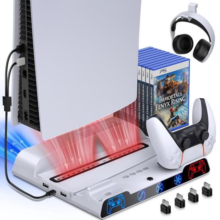 Q143 PS5 Ventilateur de refroidissement, BEBONCOOL PS5 Cooler Heat