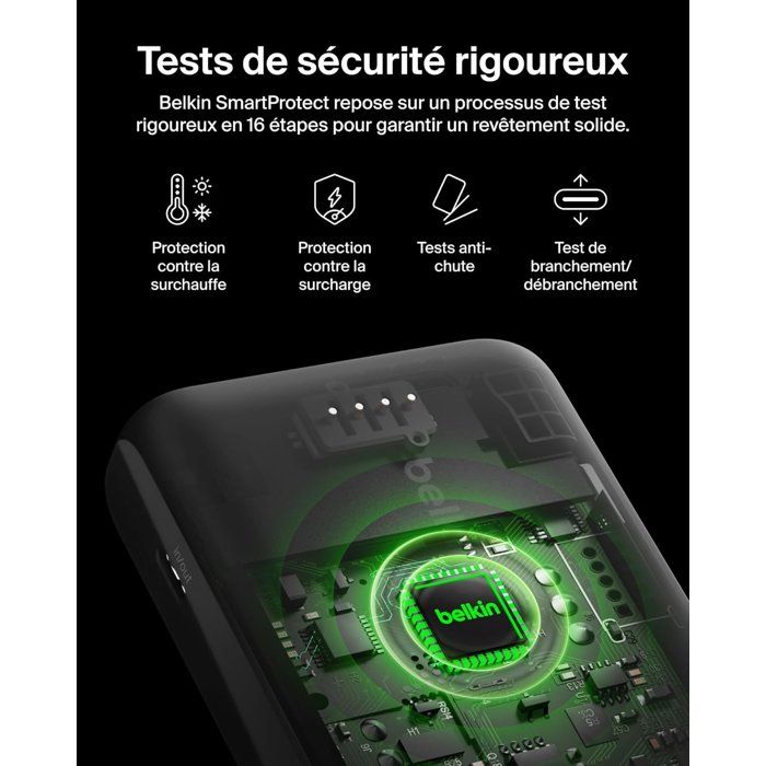 Batterie externe - BELKIN - 20 000 mAh - USB-A & USB-C - 15 W - Rose