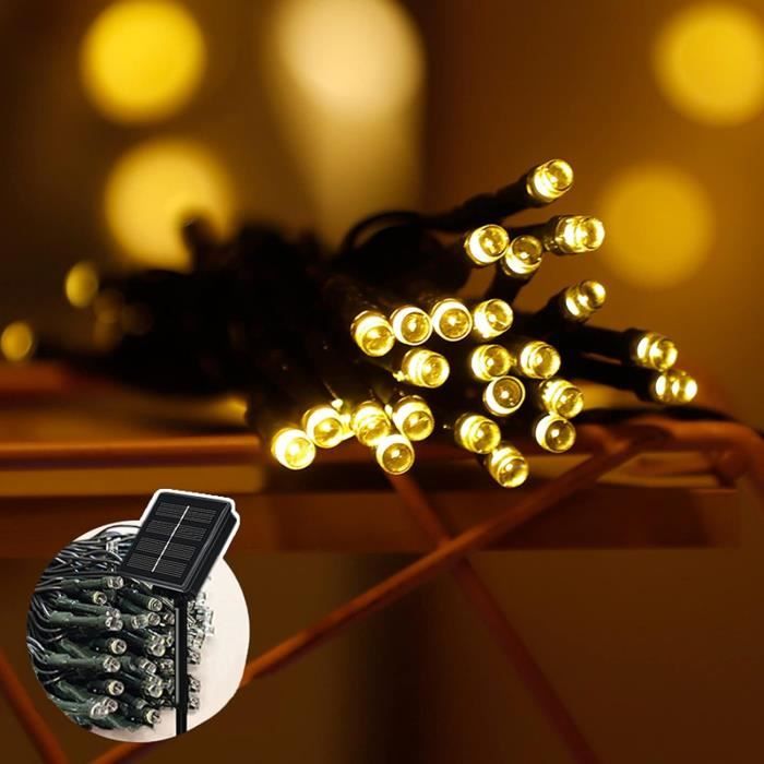 Guirlande Lumineuse Solaire/extérieure Bogseth - 8 Modes, Télécommande - Éclairage Rétro LED - Pour Balcon, Jardin, Terrasse