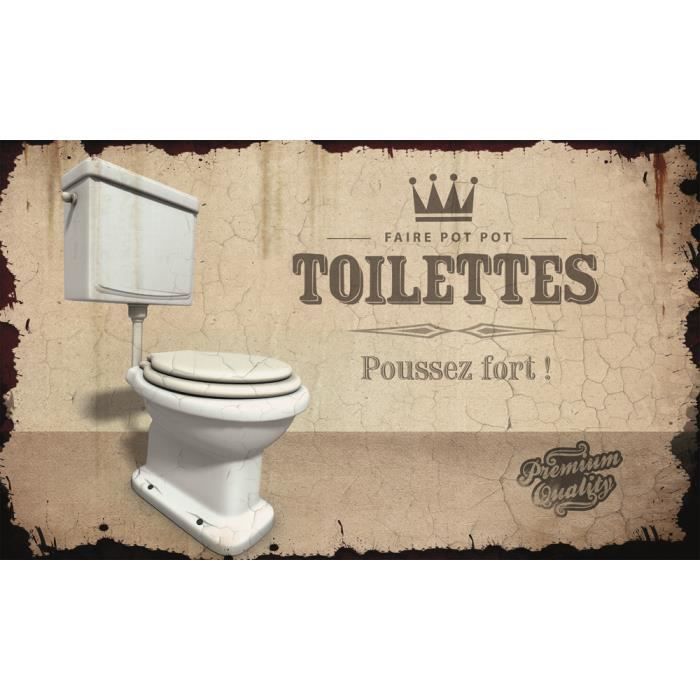 Plaque De Porte Metal Original Esprit Vintage Toilettes Class