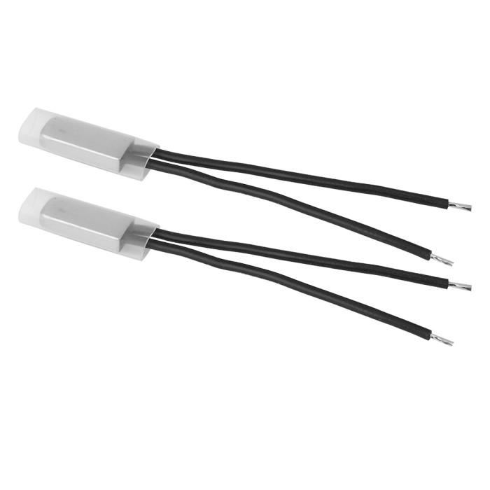 Interrupteur Thermique KSD9700 - Lot De 2 Pièces - 250V 5A NC (Normalement Fermé) - Plage 40°C à 150°C - Sonde Plastique, Haute Sensibilité