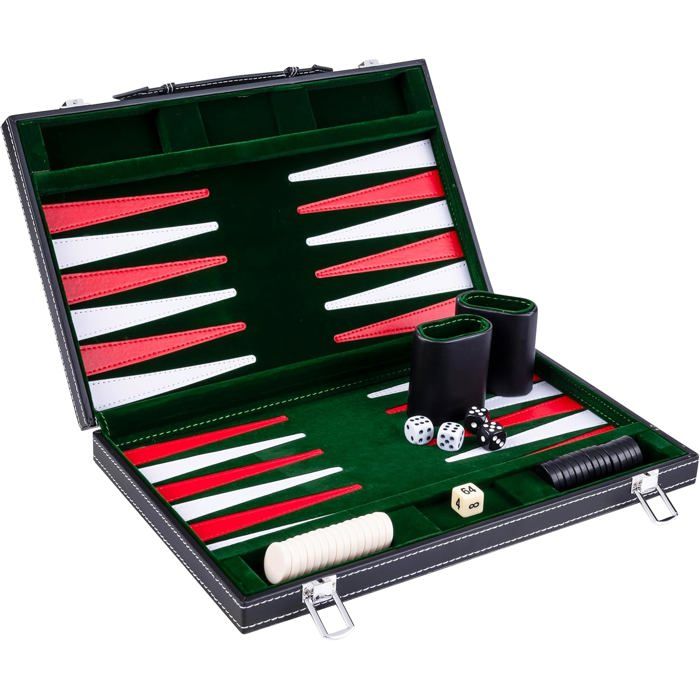 Jeu De Backgammon De Voyage 11 Pouces - Set Portable Avec Étui Et Poignée Pour Famille