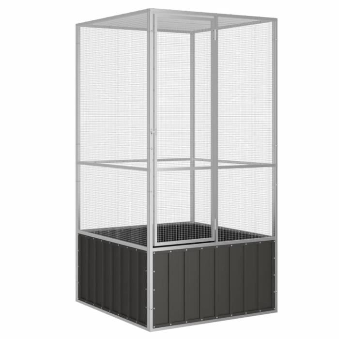 Meilleurs prix pour ESTINK Cage à oiseaux Anthracite 111x107x211,5 cm Acier galvanisé 130081