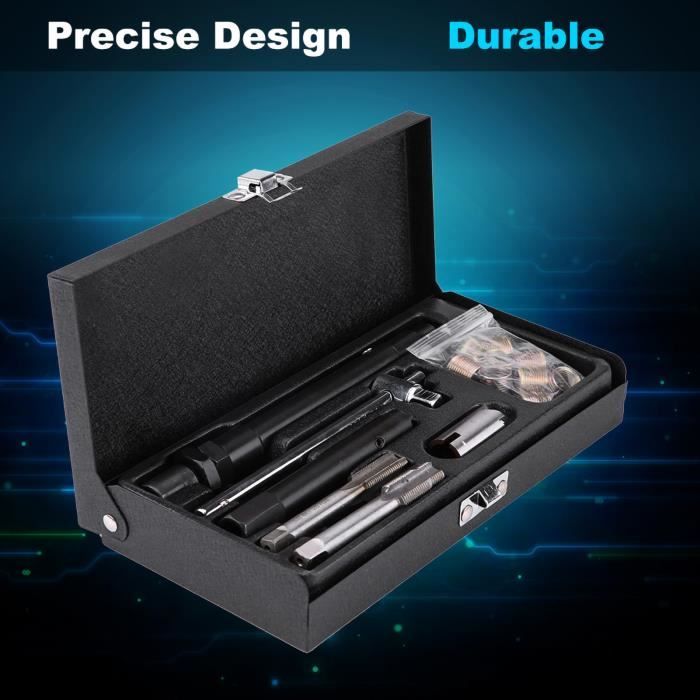 Kit 16 Pièces Outils Réparation Filetage Bougie 14mm X 1.25 - Taraud M16 Portable