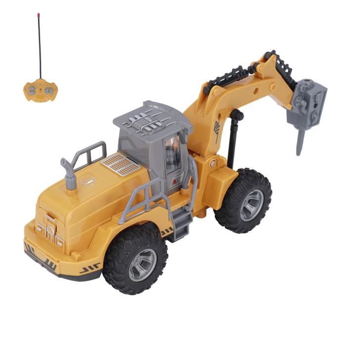 Grue Télécommandée 1:16 Cheffery - 13 Canaux, Lumière, Son, Brume - Jouet Construction Pour Enfants 6+ Ans (Jaune)
