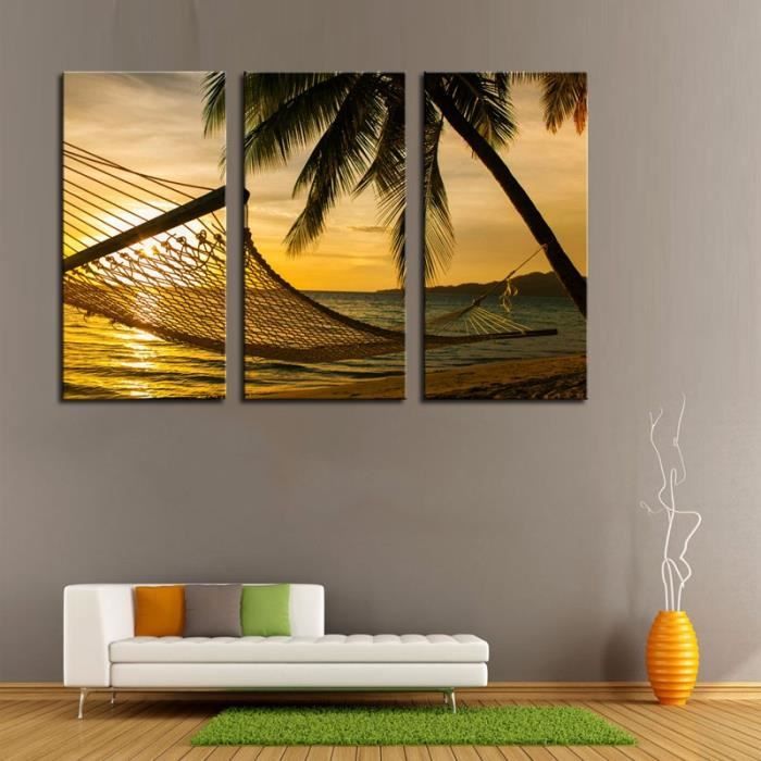 Get Wallpaper Non Encadre 3 Piece Photo Combinaison Mur Art Palm Arbres Sur Une Desktop Wallpaper Free