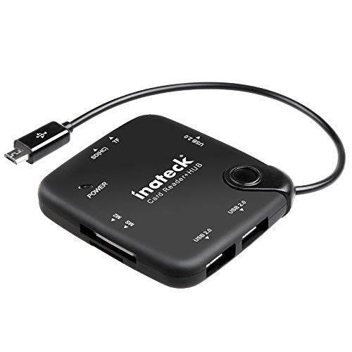 Lecteur de Carte Adaptateur Inateck 7-en-1 3 Port USB HUB OTG Kit de Connexion Appareil Photo MS HC M2 TF SD