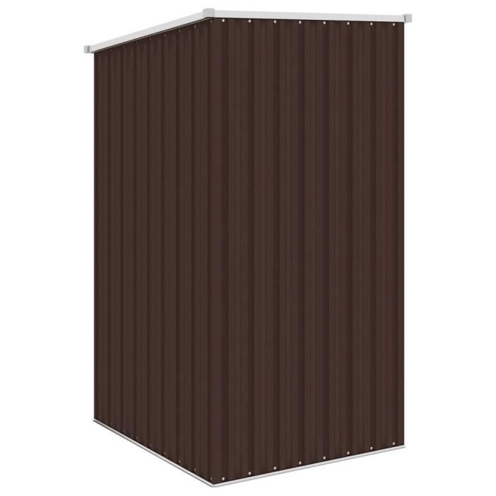 KIMISS Abri de jardin Marrron 87x98x159 cm Acier galvanisé-LEF
