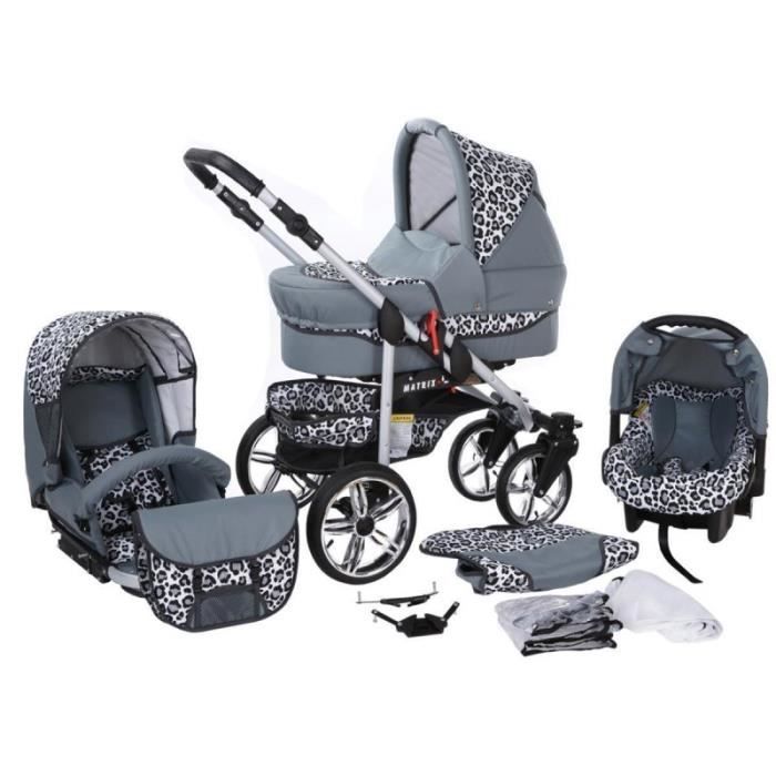 Poussette double leopard outlet
