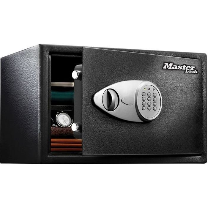 Boite Coffre Securite Noir Metal Serrure Cle Portable Documents Format A4 Maison