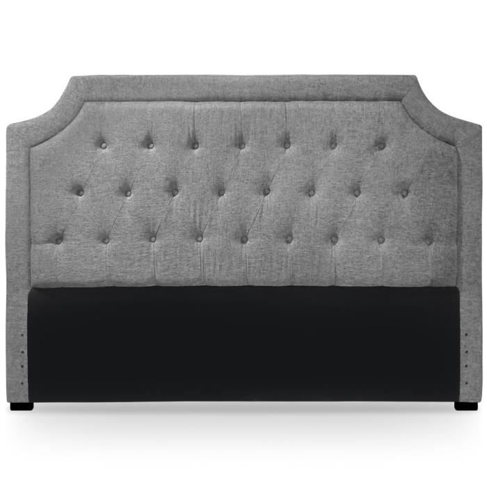 Tête de lit capitonnée Orphea 160cm Tissu Gris - Achat ...