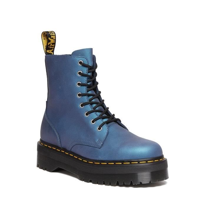 Boots lacets JADON DR MARTENS Bleu Plateau Mixte Cuir Bleu Cdiscount Chaussures