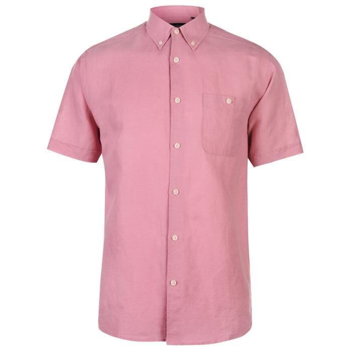 Chemise manche courte rose homme clearance