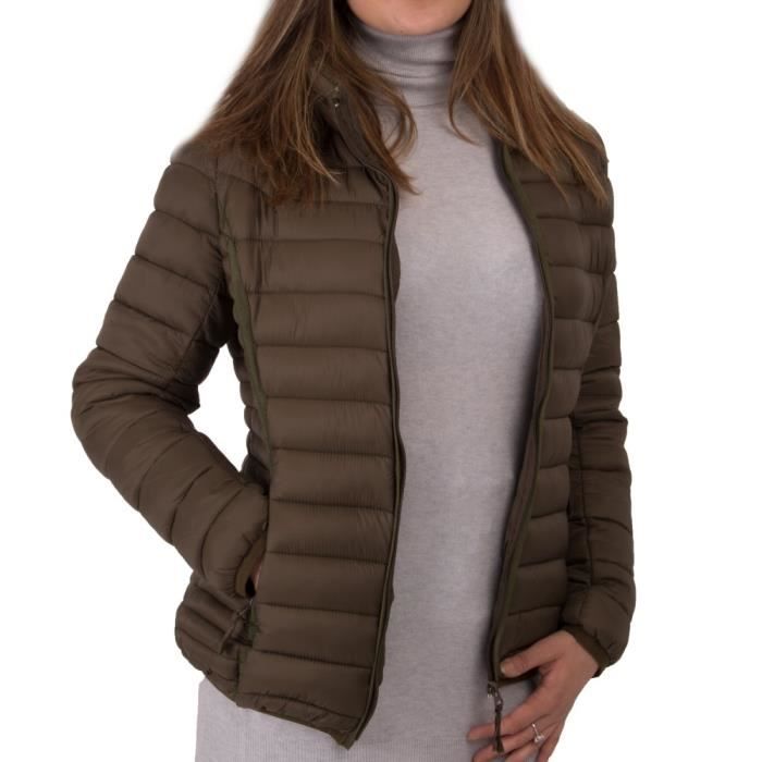 doudoune fine marron