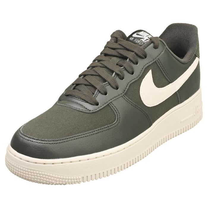 Baskets Nike AIR FORCE 1 07 LX Homme Vert Cuir et Textile Lacets 46 EU Vert Cdiscount Chaussures