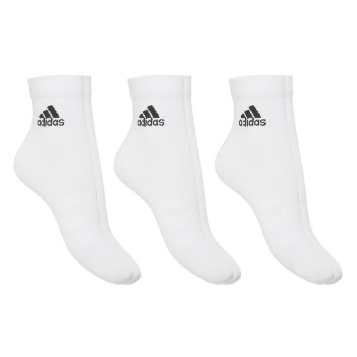 Chaussettes de sport - ADIDAS - Mixte - 3 paires - Blanc