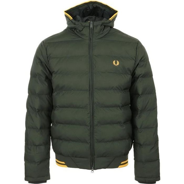 Blouson Fred Perry Hooded Insulated Jacket Vert Cdiscount Pr t