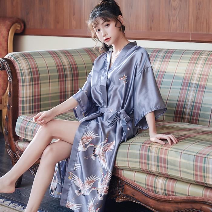 Kimono soie femme hot sale nuit