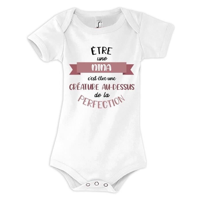 Body Nina B b Parfait Cadeau Naissance B b et Enfant Blanc