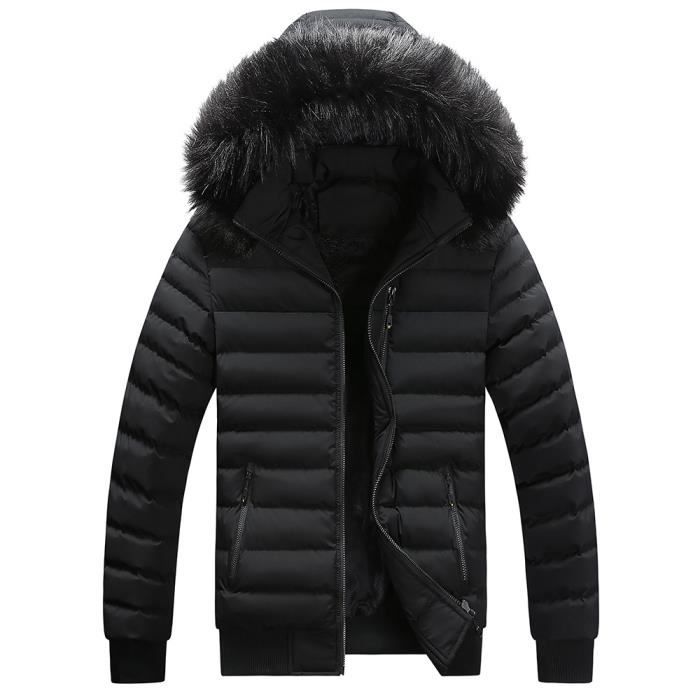 Doudoune noir homme capuche best sale