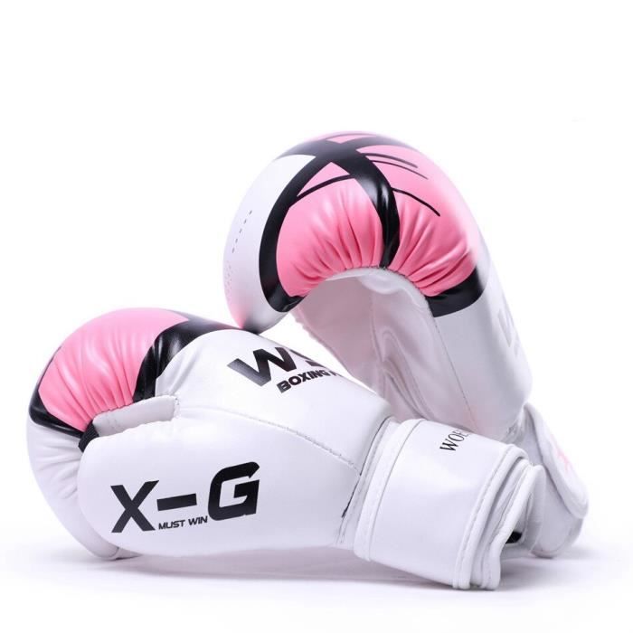 REWON Gants De Boxe – Cuir PU, Pouce Attaché, Paume En Mesh Aérée, Pour Homme, Femme Et Enfant – Entraînement Et Combat
