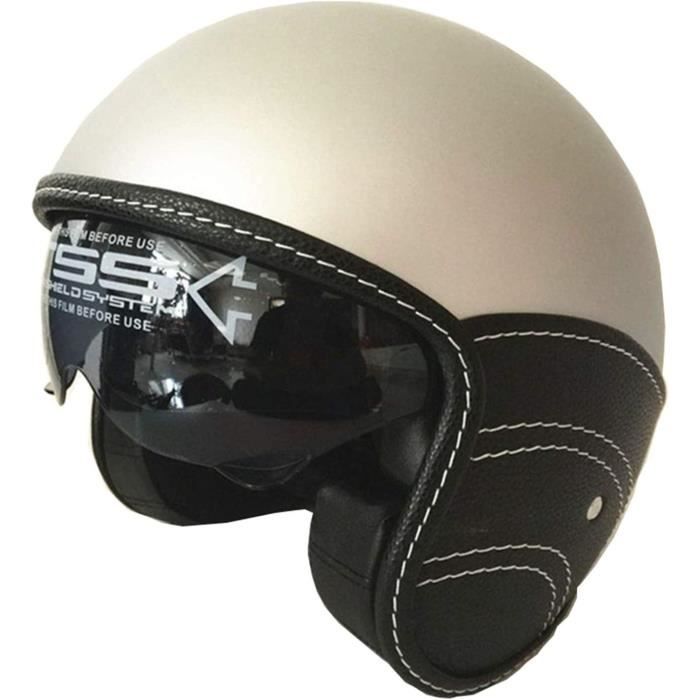 Casque De Moto pour Homme et Femme, Casque Jet, Dot Homologué