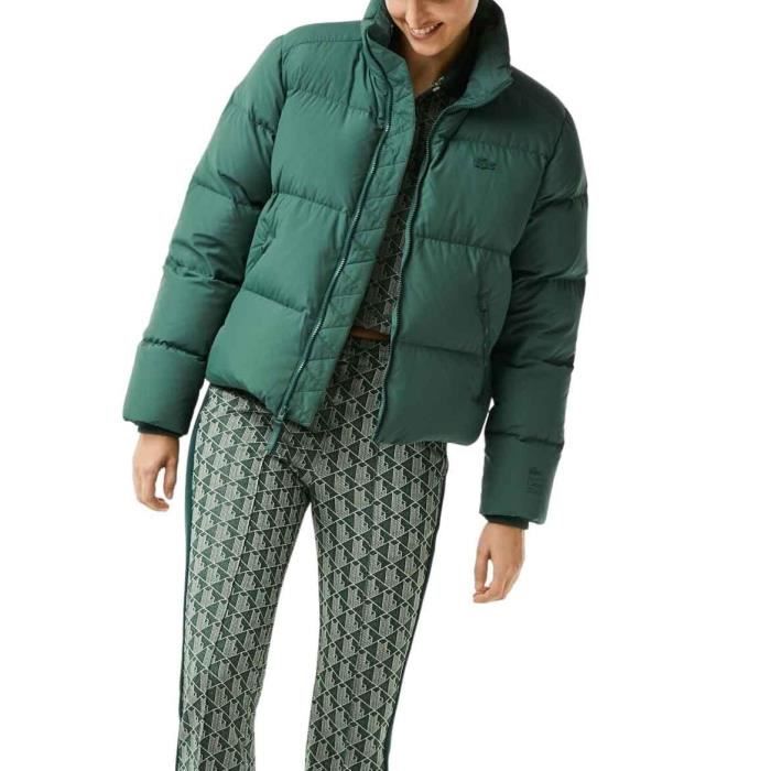 Veste Lacoste Doudoune pour Femme Vert Vert Cdiscount Pret a Porter