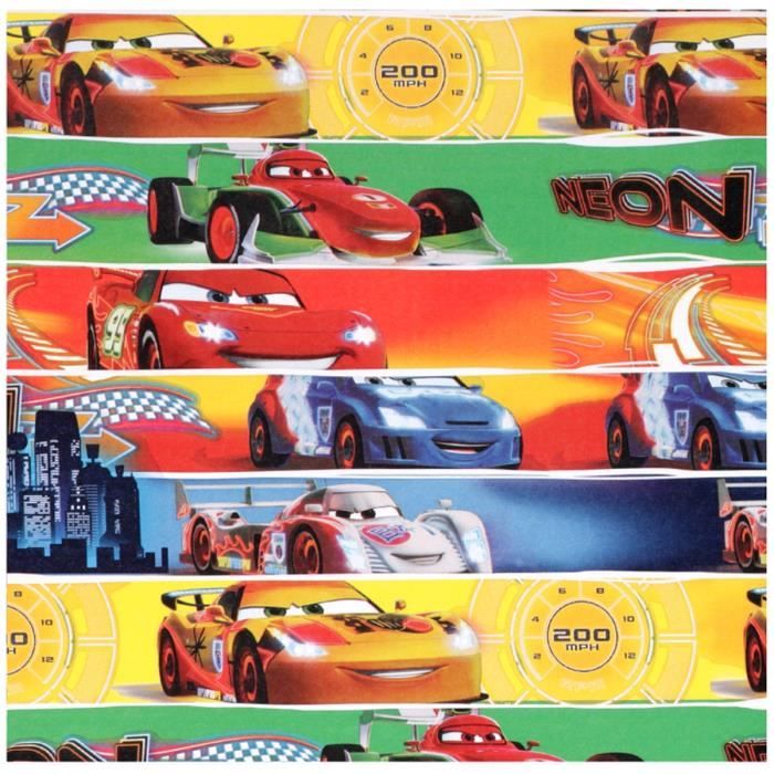 Noel Emballage Anniversaire 857 Lot de 6 Rouleau de papier cadeau Disney Cars 3 Modèle Aléatoire