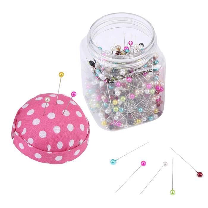 Zeeorymn 5 Pièces Aiguilles à Perles,Avec Bouteille de Stockage à Aiguille Transparente à Aiguille Perle, pour Artisanat et Fabrication de Perle pour Bracelet,5Tailles
