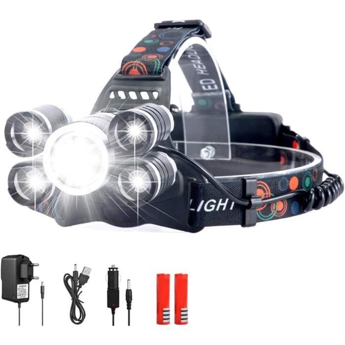 Phare Led Camping Phare Tête Torche Lampe Frontale Pour Pêche Randonnée