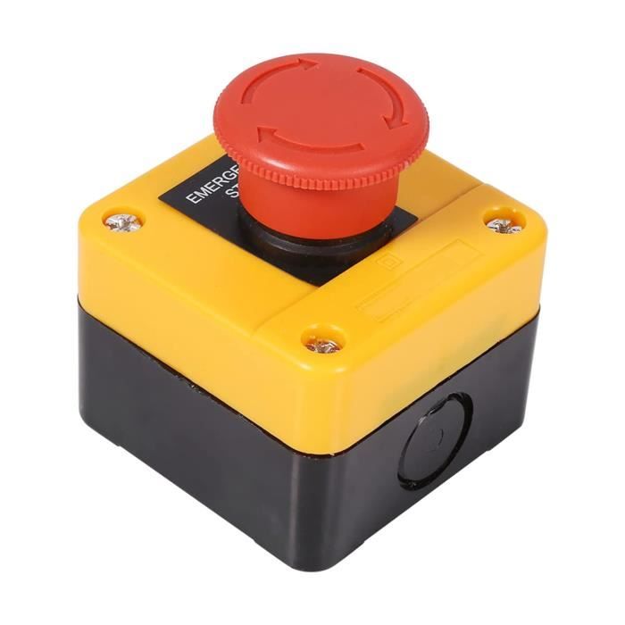 Interrupteur Bouton-poussoir Auto-verrouillage 22mm Rouge - 10A, 220V/380V, Montage Standard