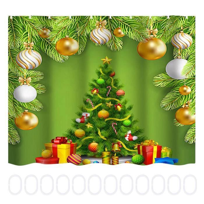 Rideau De Douche En Tissu Imperméable Style Citron, 180180cm Avec 12 Crochets 87063415