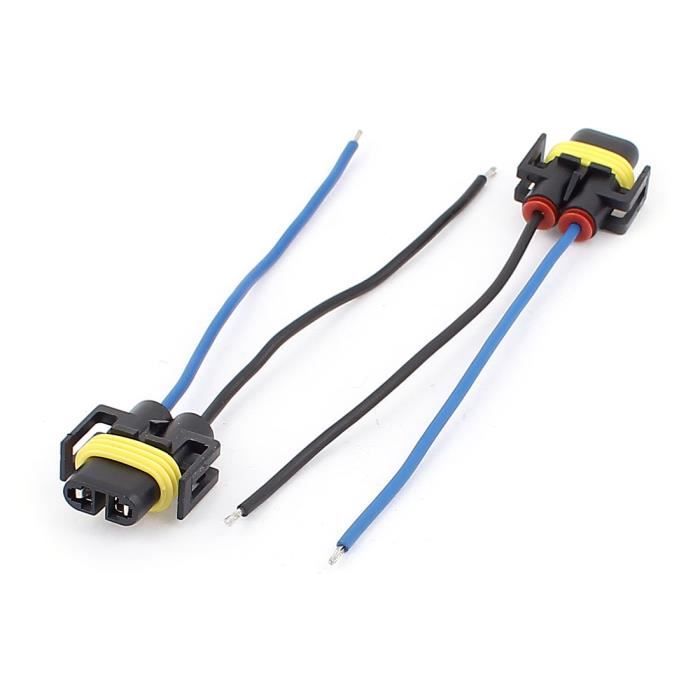 Sourcing Map 2pcs H7 Led Ampoule De Voiture Phare Antibrouillard Cable Connecteur De Prise De Harnais Supports Feux Ampoules Et Clignotants