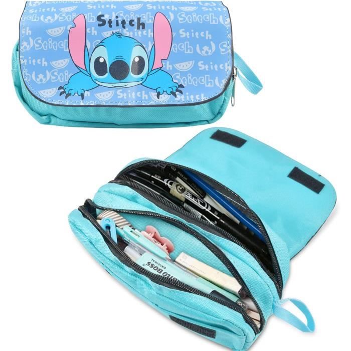 IFHDO Trousse à Crayons Stitch Animation - Étui Scolaire Multifonctionnel Garçons Filles