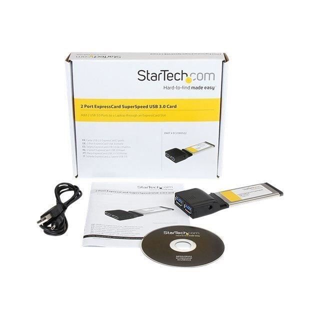 STARTECH Carte Adaptateur ExpressCard vers 2 Ports USB 3.0 avec Support UASP