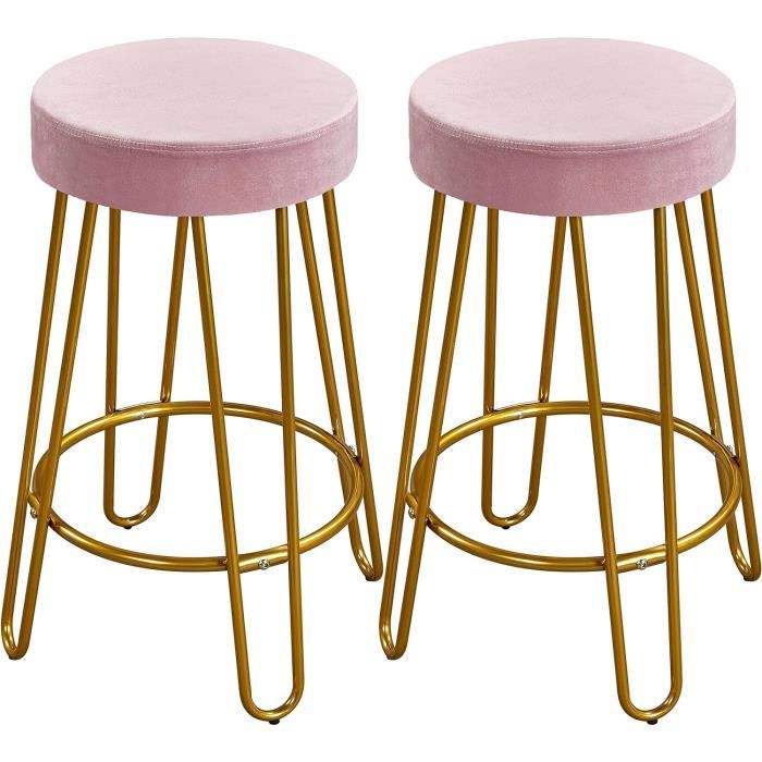 Set De 2 Repose-pieds Coffres En Velours Coloris Vert -PEGANE