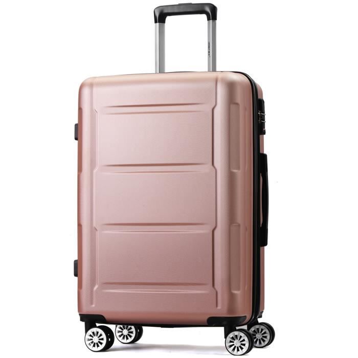 Valise à coque rigide Matériau ABS Serrure douanière TSA 56*38,5*23,5 marron 20 pouces