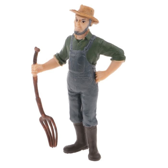 FIGURINE MINIATURE - PERSONNAGE MINIATURE 1 x Agriculteur modèle jouet