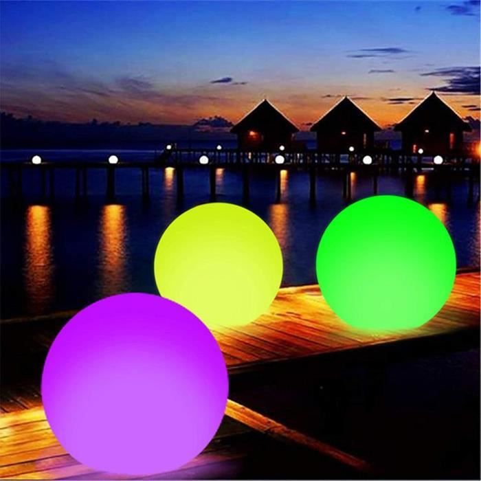 vgeby boule lumineuse led pour piscine et plage avec télécommande - décoration de fête, jardin, patio