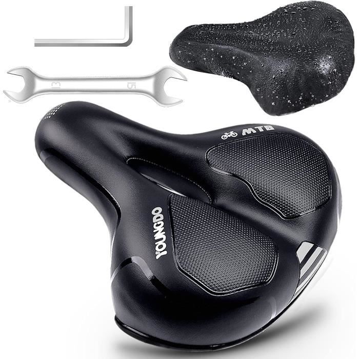 Selle de Vélo Ergonomique Imperméable YOUNGDO - Confortable avec Housse de Pluie pour Vélo de Montagne-VTT-Vélos