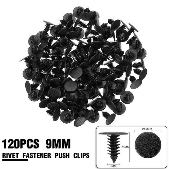 100 Clips De Fixation Voiture En Plastique - Rivets Expansion 8mm Pour Pare-Chocs Et Garde-Boue